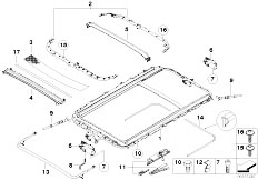 E83 X3 3.0d M57N2 SAV / Sliding Roof Folding Top Sliding Lifting Roof Frame