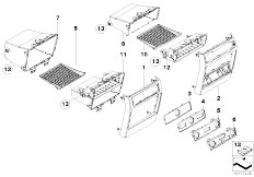 E70 X5 3.0sd M57N2 SAV / Vehicle Trim/  Mounting Parts Centre Console Rear