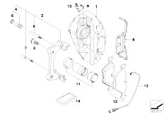 E61N 530d M57N2 Touring / Brakes/  Front Wheel Brake Brake Pad Sensor