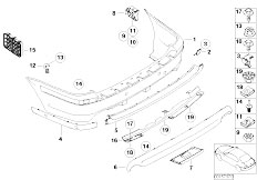 E46 330i M54 Touring / Vehicle Trim/  M Rear Bumper Trim