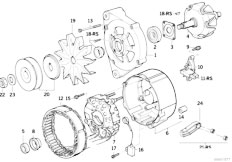 E30 316i M40 4 doors / Engine Electrical System/  Alternator Parts 65a