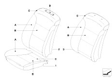 E60 520d M47N2 Sedan / Individual Equipment/  Individual Cover Basic Seat Front Lc