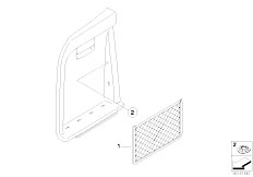 E70 X5 3.0d M57N2 SAV / Vehicle Trim/  Retrofit Luggage Compartment Net Left