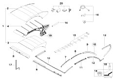 E64 630i N52 Cabrio / Sliding Roof Folding Top/  Electrical Folding Top