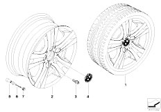 E87N 116i 1.6 N45N 5 doors / Wheels/  Bmw La Wheel Double Spoke 222
