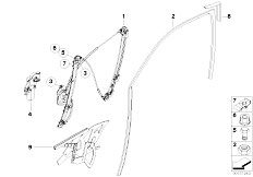 E53 X5 3.0d M57 SAV / Vehicle Trim/  El Front Door Window Lifting Mechanism