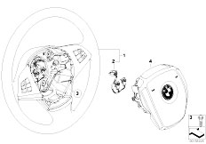 E70 X5 4.8i N62N SAV / Steering/  Steering Wheel Leather