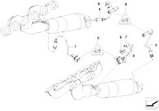 E65 760i N73 Sedan / Exhaust System/  Lambda Probe Fixings