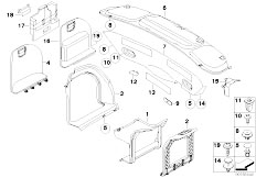 E68 Hydrogen 7 N73 Sedan / Vehicle Trim Luggage Compartment Tailgate Boot Trim-2