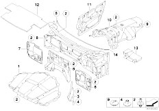 E71 X6 35dX M57N2 SAC / Vehicle Trim/  Sound Insulating Front