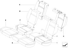 E70 X5 4.8i N62N SAV / Seats/  Through Loading Facility Seat Cover