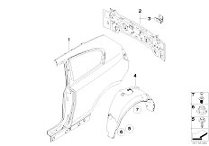 E81 116d N47 3 doors / Bodywork/  Side Panel Tail Trim