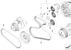 E70 X5 3.0si N52N SAV / Engine Belt Drive Alternator Ac Power Steering-2