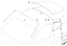 E86 Z4 M3.2 S54 Coupe / Vehicle Trim/  Glazing