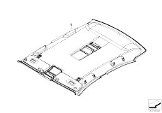 E68 Hydrogen 7 N73 Sedan / Individual Equipment Individual Moulded Headliner Alcantara