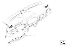 E68 Hydrogen 7 N73 Sedan / Individual Equipment Individual Instrument Panel Leather