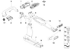 E60 530d M57N Sedan / Heater And Air Conditioning/  Air Channel