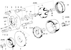 E30 323i M20 4 doors / Engine Electrical System Alternator Parts 65a