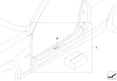 E92 325xi N52N Coupe / Vehicle Trim/  Door Sill Strip Retrofit Kit St Steel