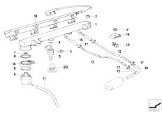 E30 318is M42 2 doors / Fuel Preparation System Valves Pipes Of Fuel Injection System