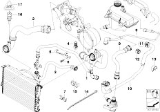 E53 X5 4.4i M62 SAV / Engine/  Cooling System Water Hoses