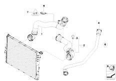 E85 Z4 2.5i M54 Roadster / Radiator/  Cooling System Water Hoses