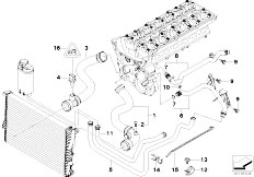 E39 528i M52 Touring / Engine Cooling System Water Hoses-2