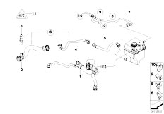 E53 X5 4.4i N62 SAV / Radiator/  Cooling System Water Hoses