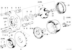 E30 323i M20 2 doors / Engine Electrical System Alternator Individual Parts 80a