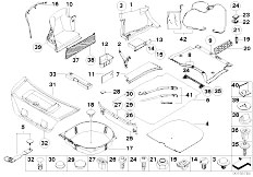 E60 530i M54 Sedan / Vehicle Trim/  Trunk Trim Panel