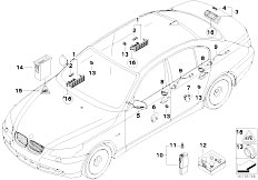 E60 535d M57N Sedan / Lighting/  Various Lamps Spare Bulbs Box