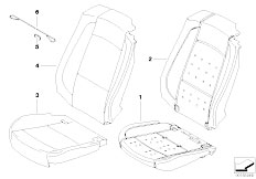 E93 323i N52N Cabrio / Seats/  Basic Seat Cover Padding