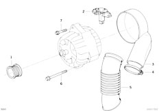 E31 840i M60 Coupe / Engine Electrical System/  Alternator Parts 140a