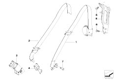 E70 X5 4.8i N62N SAV / Restraint System And Accessories/  Seat Belt 3rd Seat Row