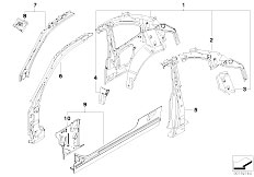 E82 135i N54 Coupe / Bodywork/  Single Components For Body Side Frame