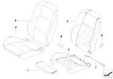 E93 330i N53 Cabrio / Seats/  Sports Seat Cover Pad