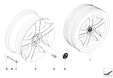 E70 X5 4.8i N62N SAV / Wheels/  Bmw La Wheel Star Spoke 212