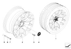 E70 X5 3.0sd M57N2 SAV / Wheels Bmw Light Alloy Wheel Cross Spoke 177-3
