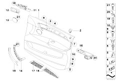 E70 X5 4.8i N62N SAV / Vehicle Trim/  Door Trim Panel Front-2