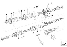 114 2002 M10 Sedan / Manual Transmission Individual Transmission Parts