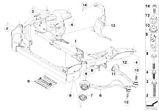 E93 335i N54 Cabrio / Front Axle/  Frnt Axle Support Wishbone Tension Strut