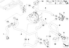 E61 525i M54 Touring / Heater And Air Conditioning Independ Heating Water Valves Ihka Basis