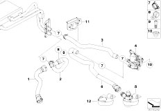 E61 525i M54 Touring / Heater And Air Conditioning Water Valve Water Hose Ihka Basis-2