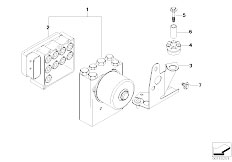 E39 530d M57 Sedan / Brakes/  Asc Hydro Unit Control Unit Support