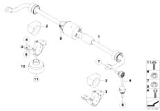 E61 535d M57N Touring / Rear Axle/  Rear Stabilizer Bar Dynamic Drive