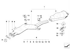 E34 530i M60 Touring / Exhaust System/  Exhaust System Rear