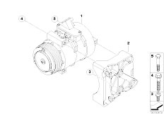 E60 520d M47N2 Sedan / Heater And Air Conditioning Air Conditioner Compressor Mounting Part