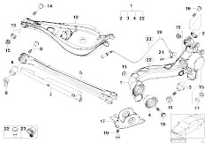 E86 Z4 M3.2 S54 Coupe / Rear Axle/  Rear Axle Support Wheel Suspension