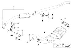 E83 X3 2.0d M47N2 SAV / Exhaust System Exhaust System Rear