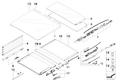 E83 X3 3.0d M57N2 SAV / Sliding Roof Folding Top Slid Lift Roof Cover Ceiling Frame